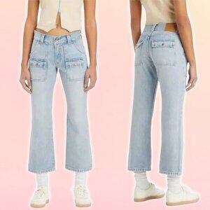 NWT LEVI'S Middy Mid Rise Ankle Bootcut Jean Sz 24